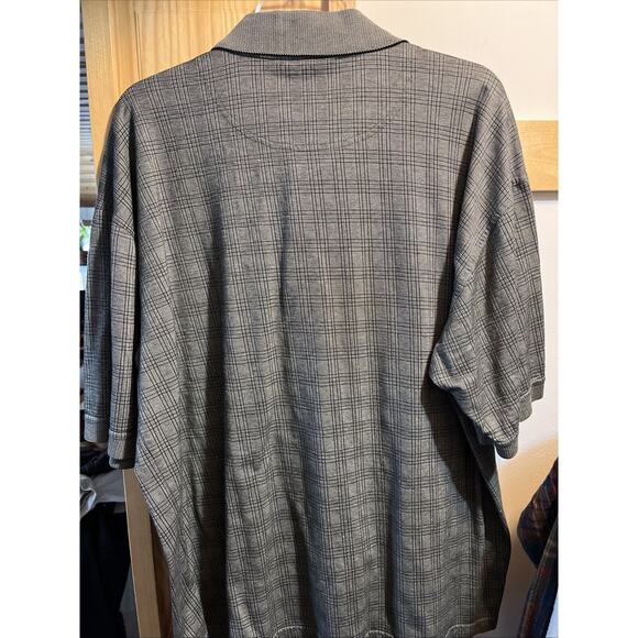 Monterey Club Vintage Men’s XL Gray SS Egyptian Cotton 1/4 Button Polo Shirt - Picture 8 of 12